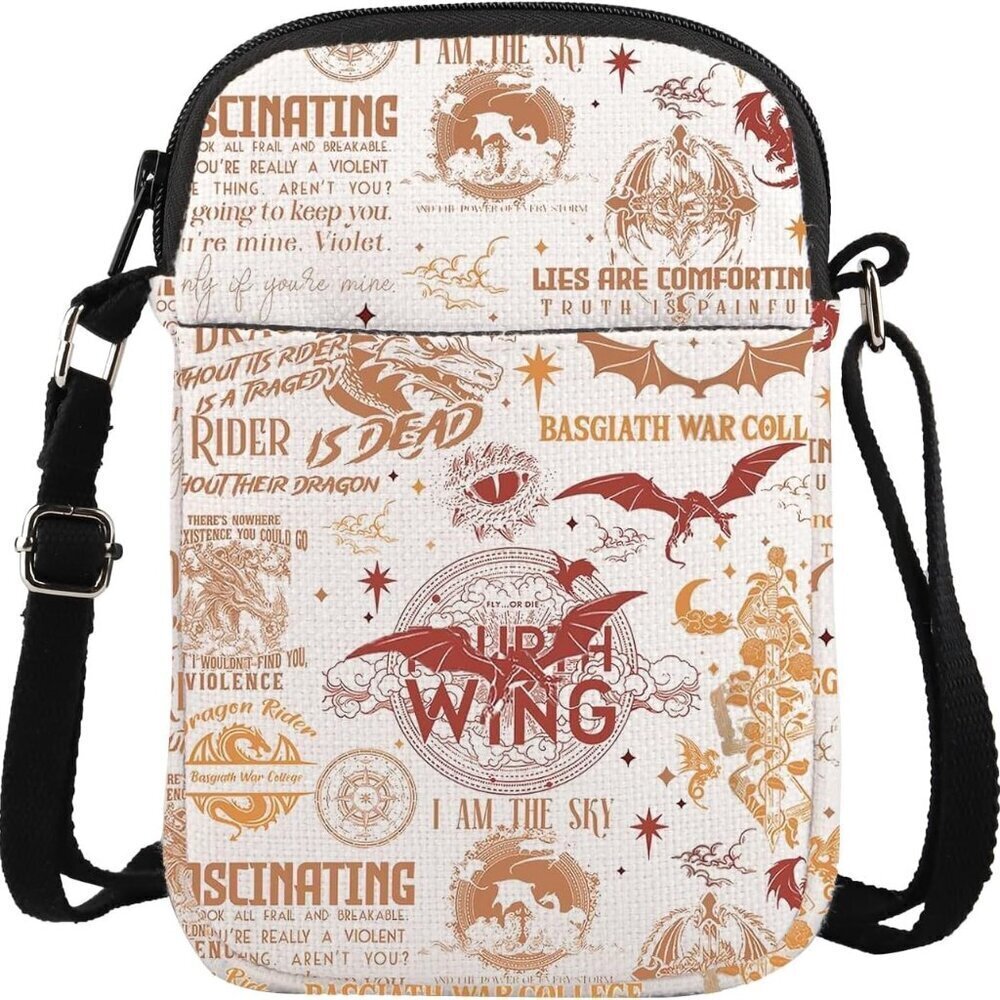 Canvas Crossbody Bag Unisex Durable Adjustable Space for Essentials
